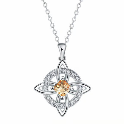 Mystical Birthstone Witches Knot Necklace – 🔮💞Protect Your Loved Ones