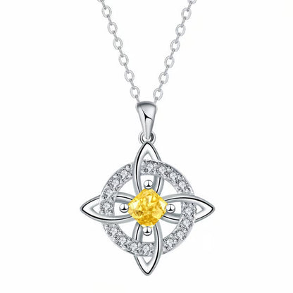 Mystical Birthstone Witches Knot Necklace – 🔮💞Protect Your Loved Ones